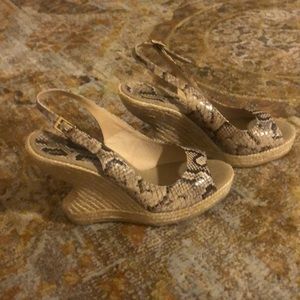 Snakeskin Espadrille Wedge